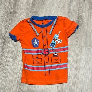 Orange Kids Shirt with Blue Accents